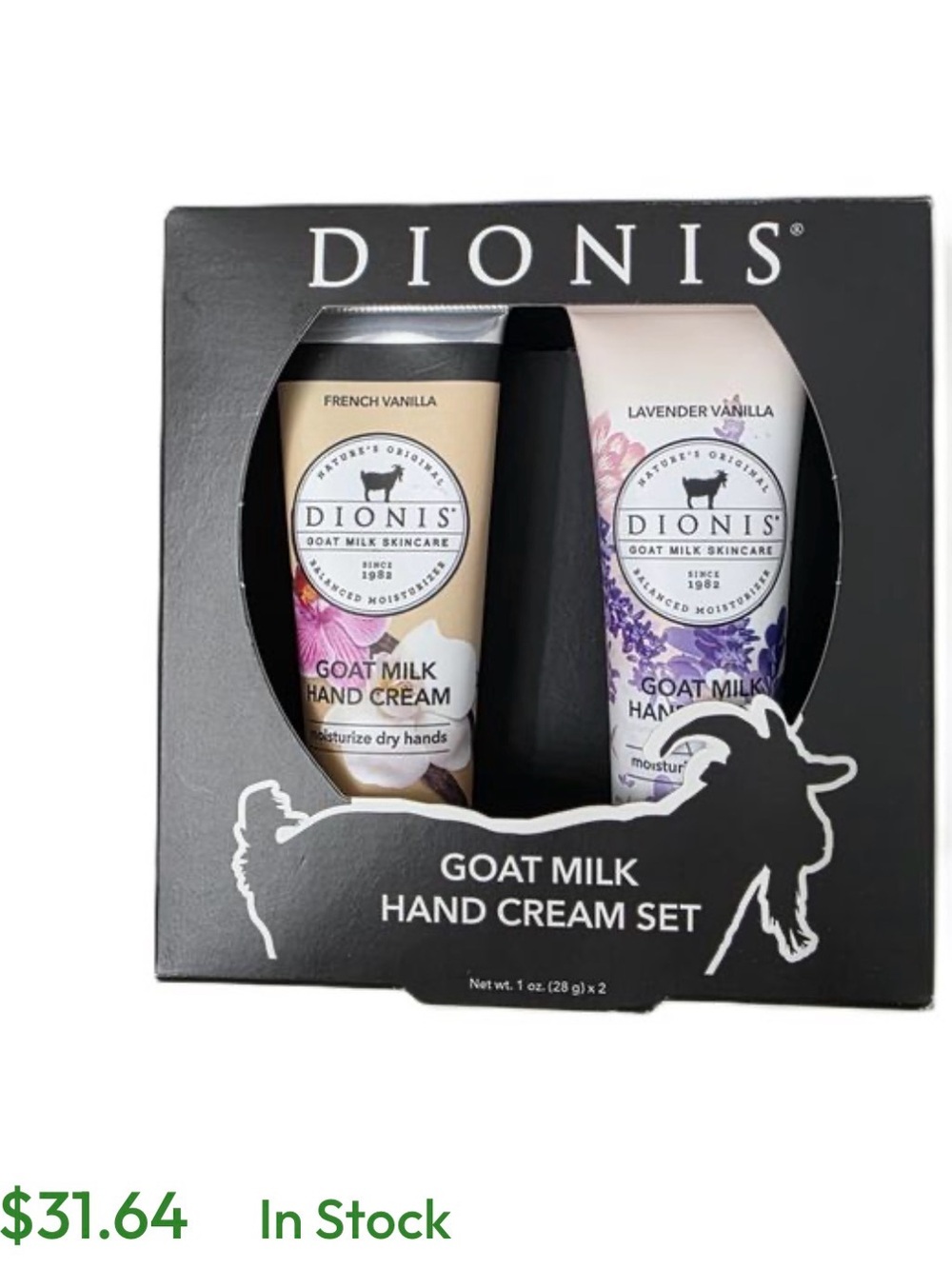 Dionis Goat Milk Hand Cream Set - French Vanilla & Lavender Vanilla (Cream)